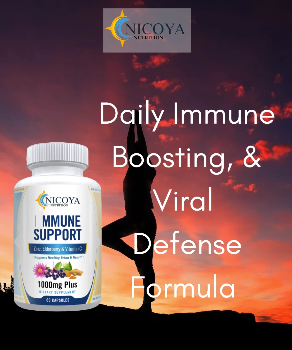 Bottle of Elderberry Immune Support Supplement – 12 in 1, 1000MG+ to support health and wellness