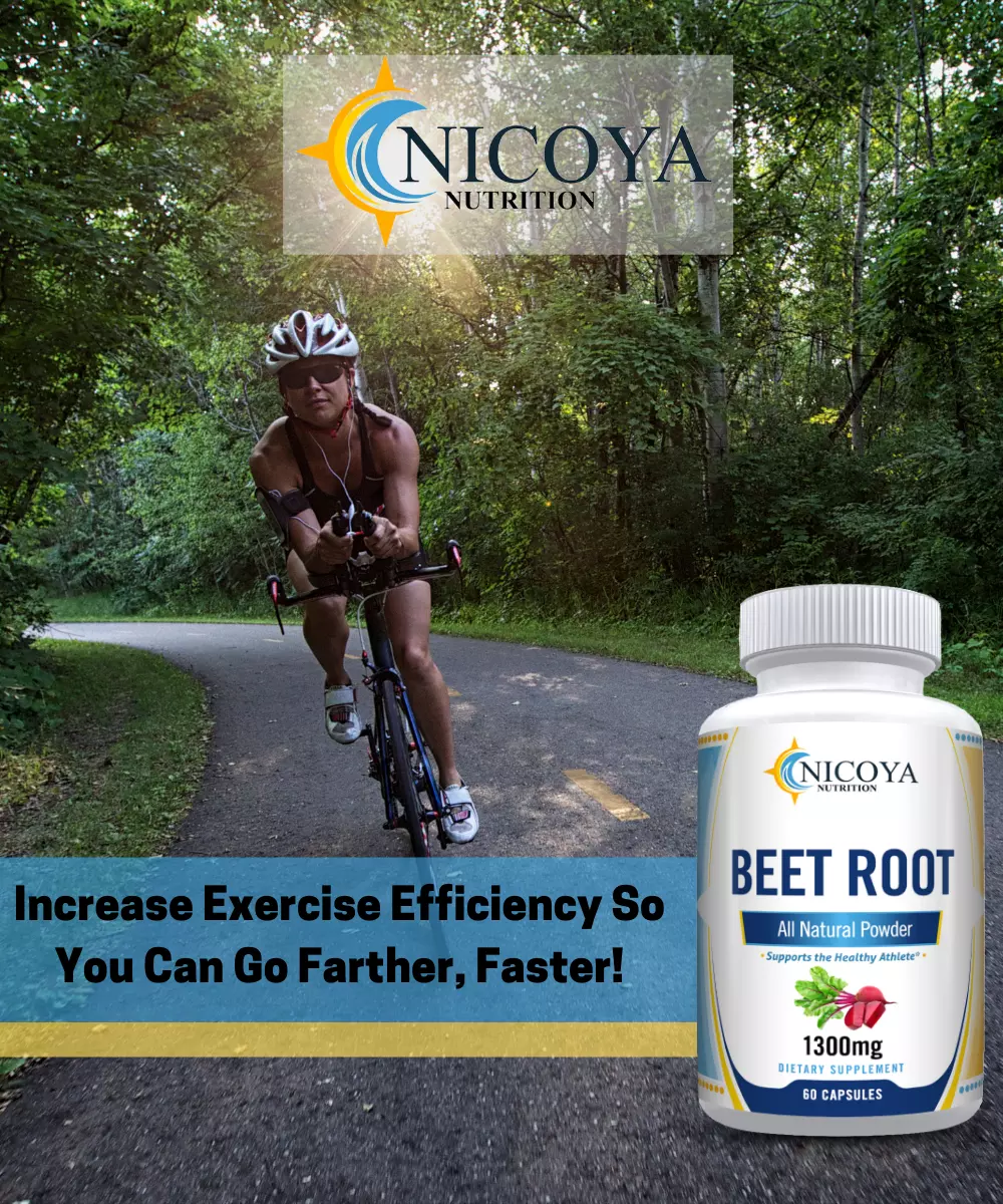 Bottle of Beetroot Nitric Oxide Booster for Circulation & Energy Support – 1300mg to support health and wellness