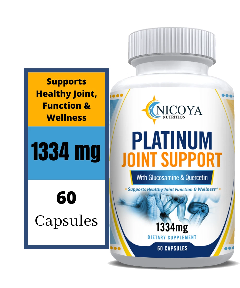 Bottle of Glucosamine Platinum Joint Support for Pain Relief & Mobility – 1334MG to support health and wellness