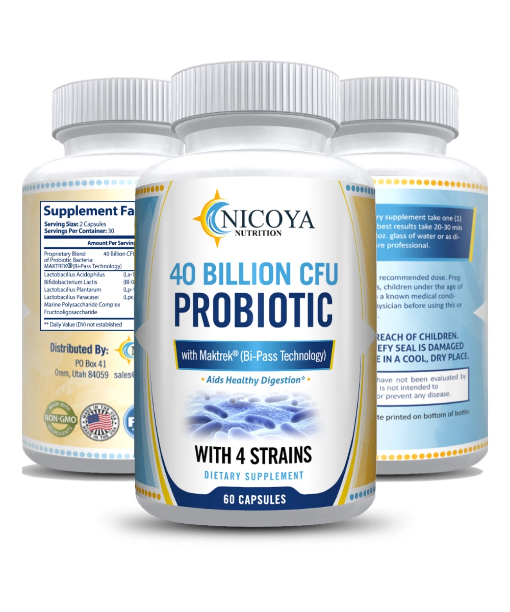 Bottle of Probiotic 40 Billion CFU Supplement for Digestive & Immune Support to support health and wellness