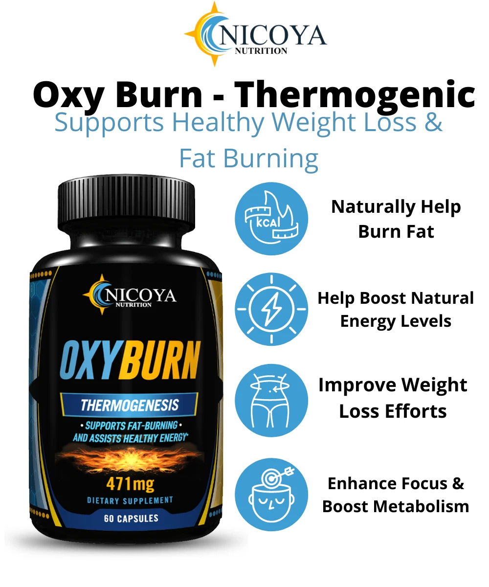 Bottle of Thermogenic OXY BURN Supplement for Weight Loss & Energy Support to support health and wellness
