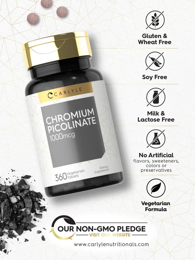 Bottle of Ultra Chromium Picolinate 1000mcg to support health and wellness