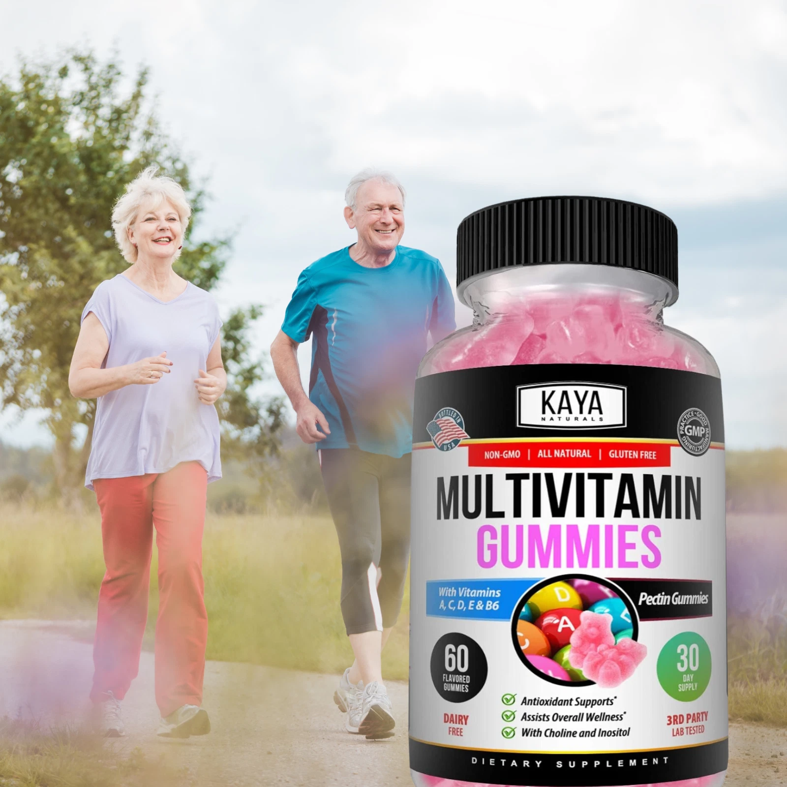Bottle of Multi Vitamin for Men 60ct with multivitamin, prostate health support to support health and wellness