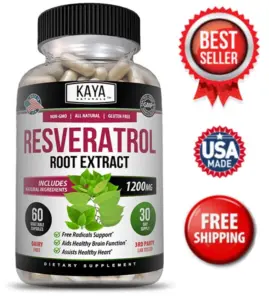 Bottle of Resveratrol Capsules with resveratrol, anti-aging & antioxidant support to support health and wellness
