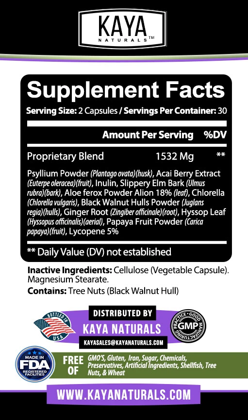 Bottle of Max Detox 60ct with detox, liver & colon support to support health and wellness