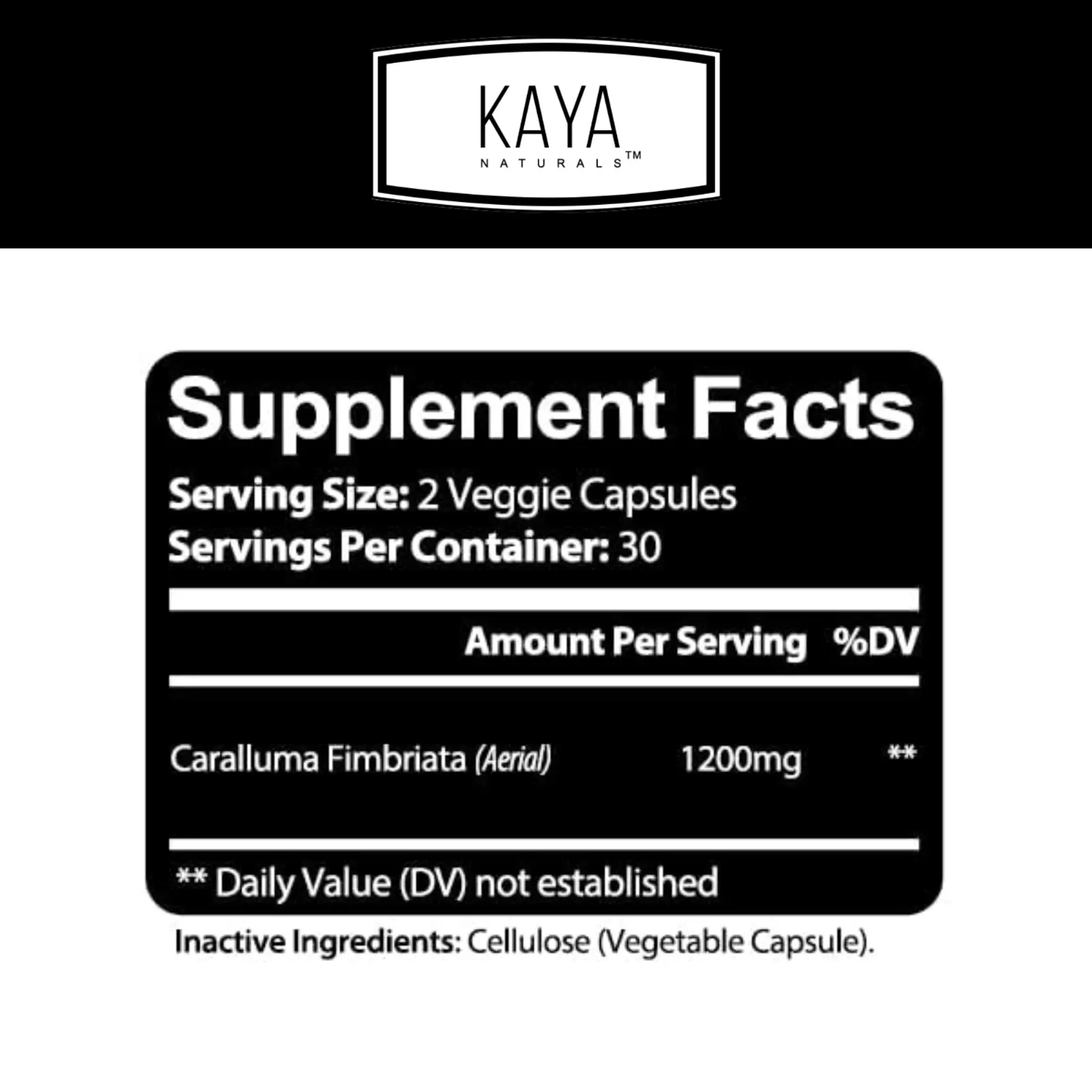 Bottle of Caralluma Fimbriata 1200mg 60ct with caralluma fimbriata, appetite & weight loss support to support health and wellness