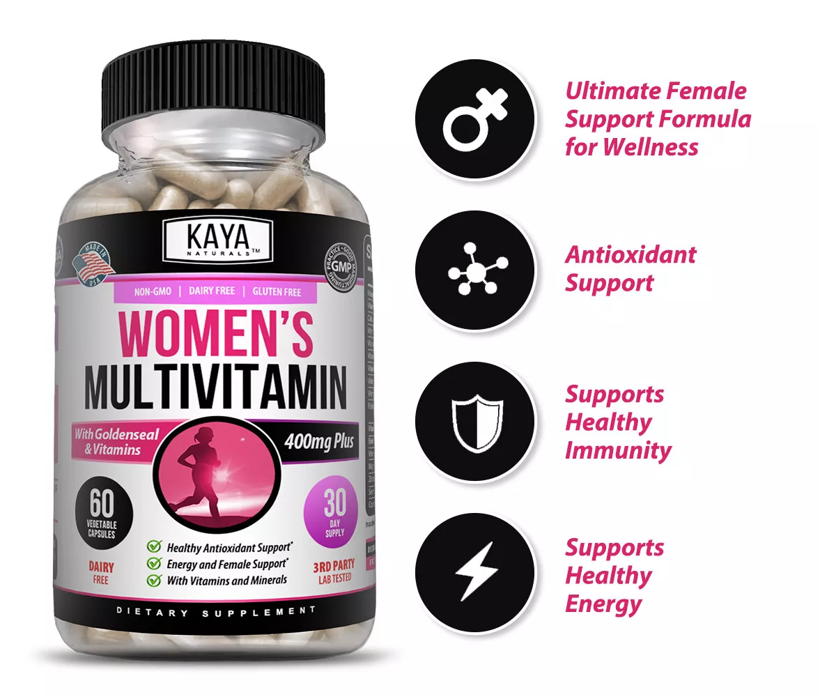 Bottle of Womens Multivitamin & Multi-Mineral with multivitamin, energy & metabolism support to support health and wellness
