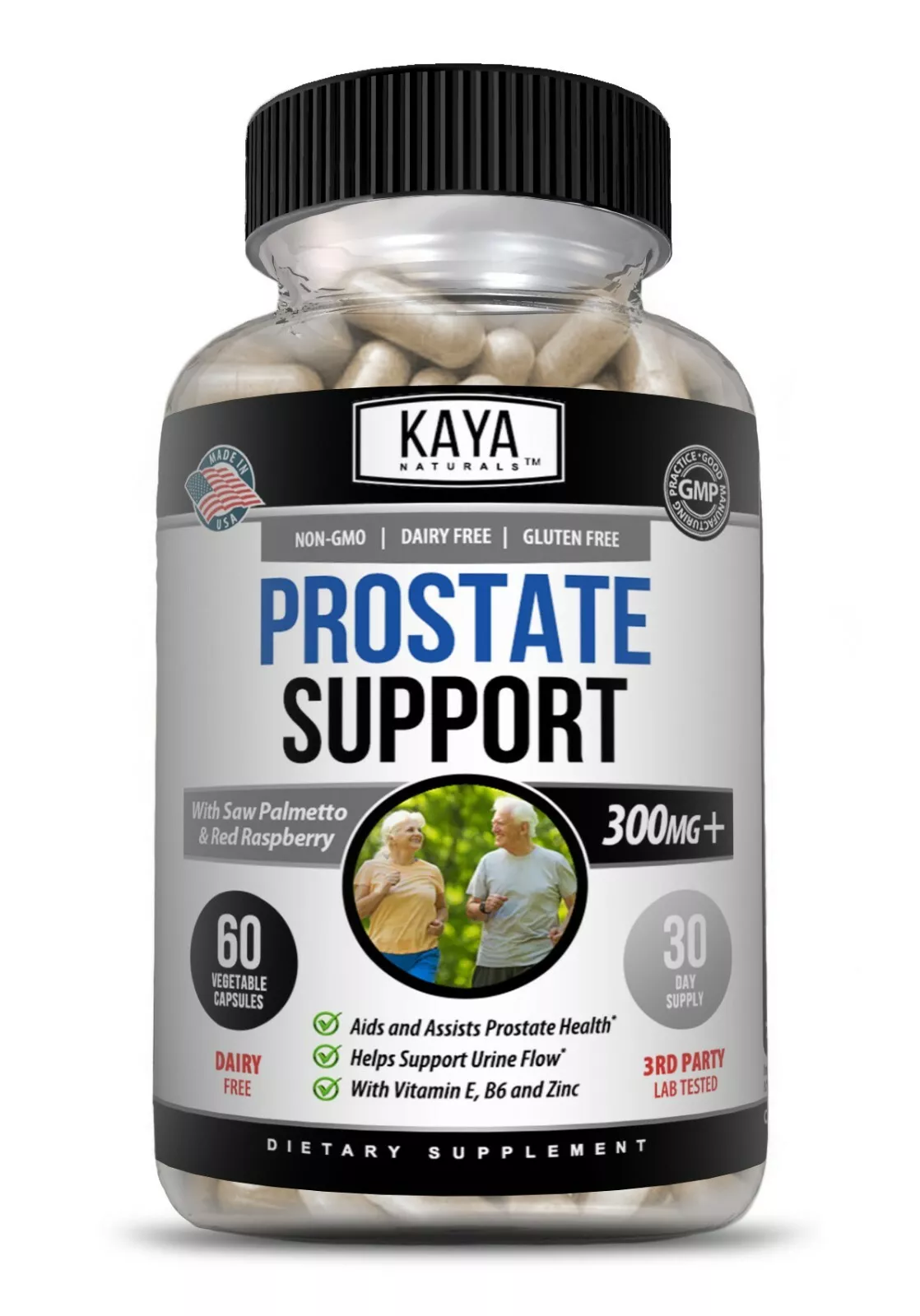 Bottle of Prostate Support 2 Pack 60ct with saw palmetto, prostate health support to support health and wellness