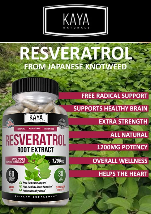 Bottle of Resveratrol Capsules 2 Pack with resveratrol, anti-aging & antioxidant support to support health and wellness