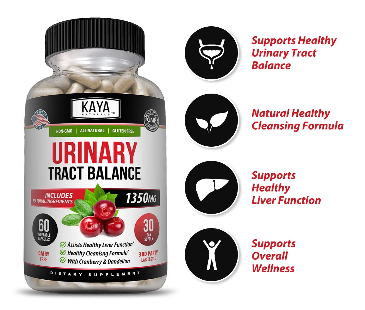 Bottle of Urinary Tract Balance 2 Pack 60ct with d-mannose, urinary tract support to support health and wellness