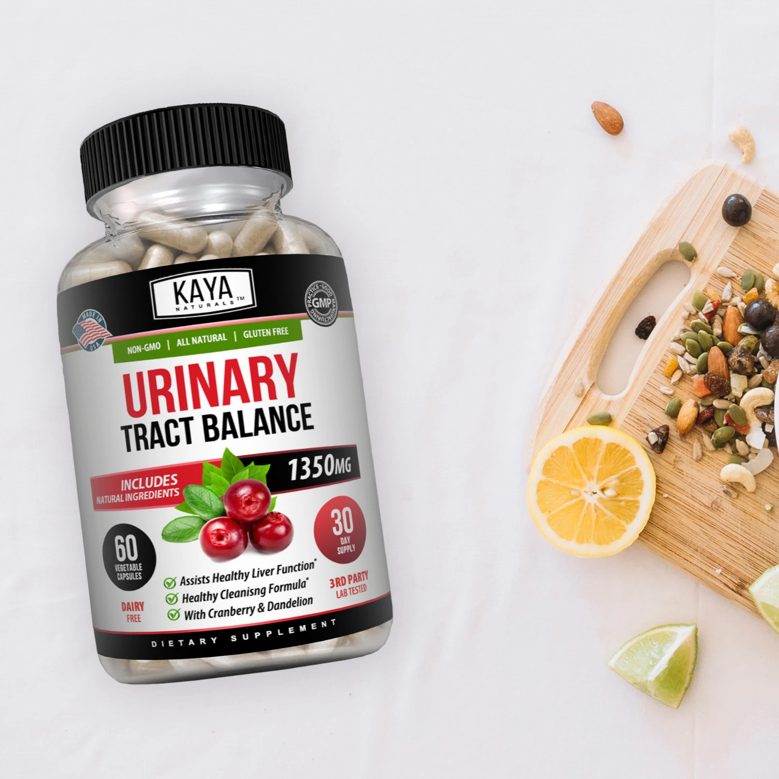 Bottle of Urinary Tract Balance 2 Pack 60ct with d-mannose, urinary tract support to support health and wellness