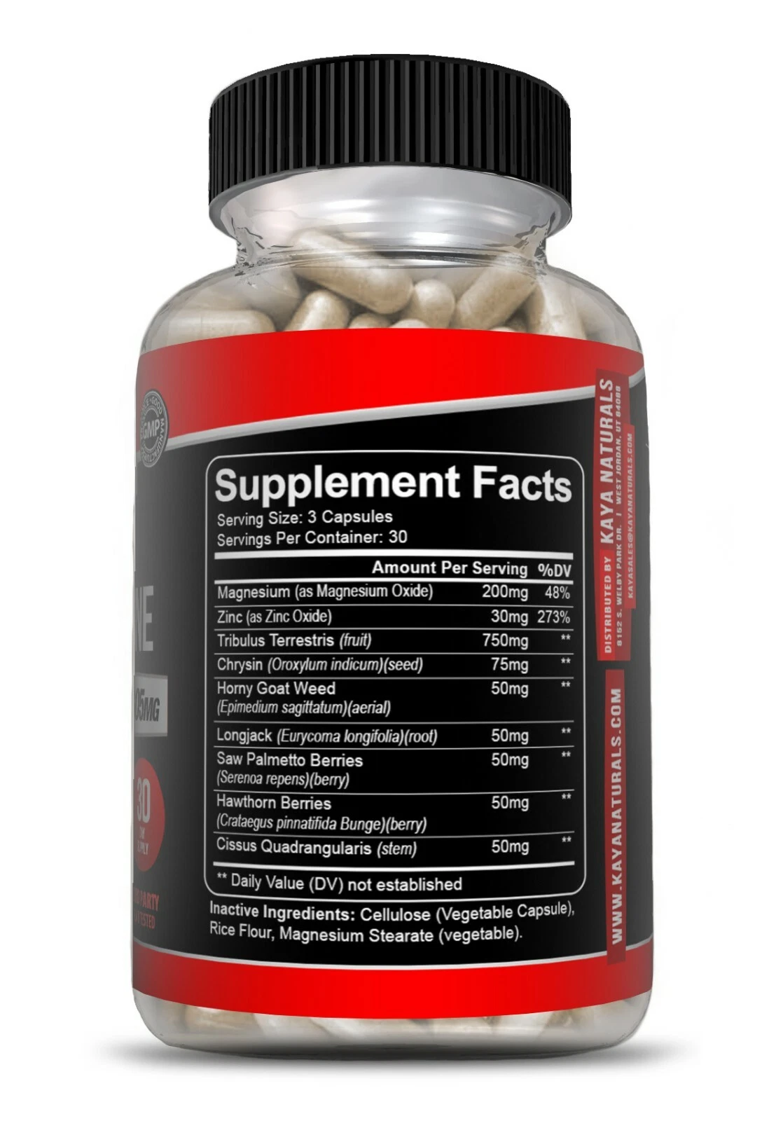 Bottle of Testosterone Booster 90ct with testosterone, energy & muscle support to support health and wellness