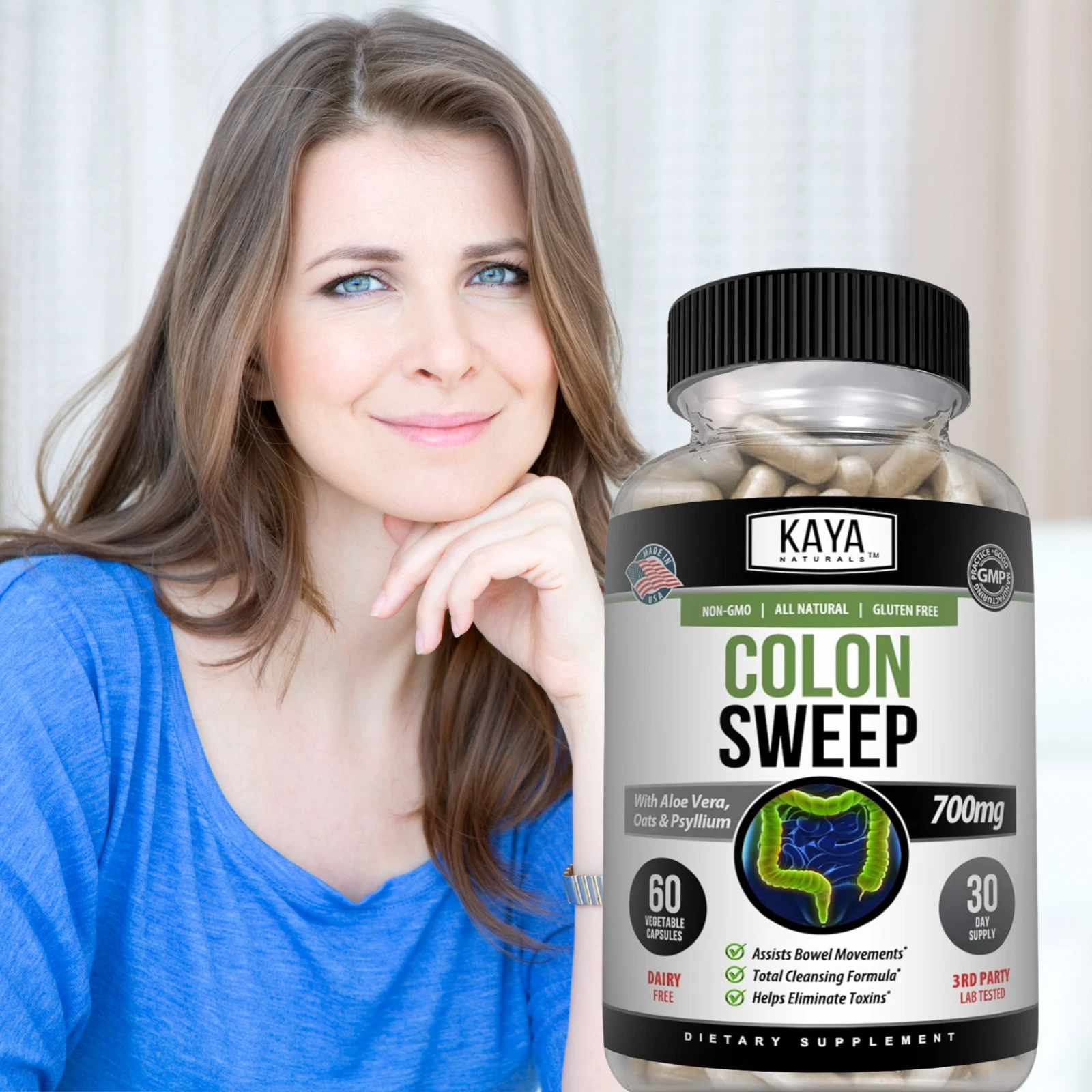 Bottle of Detox Colon Liver Cleanse with detox, liver & colon support to support health and wellness