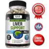 Bottle of Liver Support Formula with nac, liver detox & repair to support health and wellness