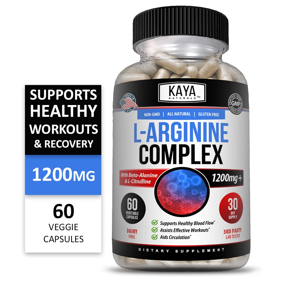 Bottle of L-Arginine 2 Pack 60ct with l-arginine, nitric oxide & libido support to support health and wellness