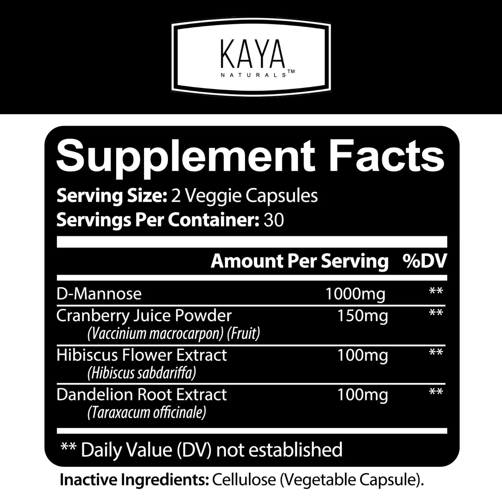 Bottle of Urinary Tract Balance 1350mg 60ct with d-mannose, urinary tract support to support health and wellness