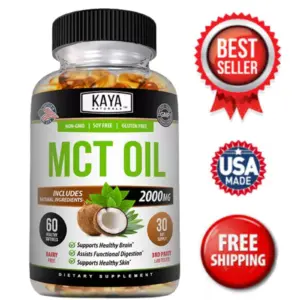 Image of Pure MCT Oil Capsules for Energy & Brain Support – 60ct, 2000mg