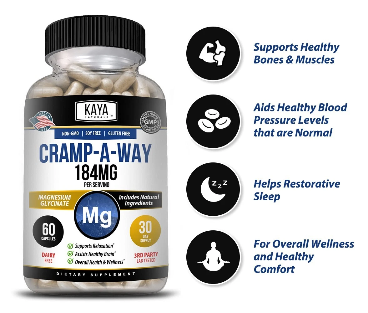 Image of Magnesium Glycinate Supplement for Sleep & Bone Support – 60 Capsules
