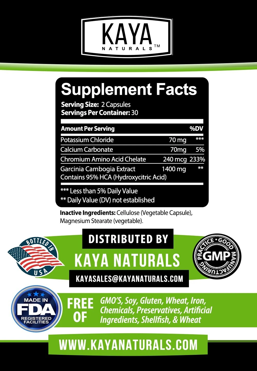 Image of Garcinia Cambogia Supplement for Weight Loss Support – 3 Pack, 60 Capsules