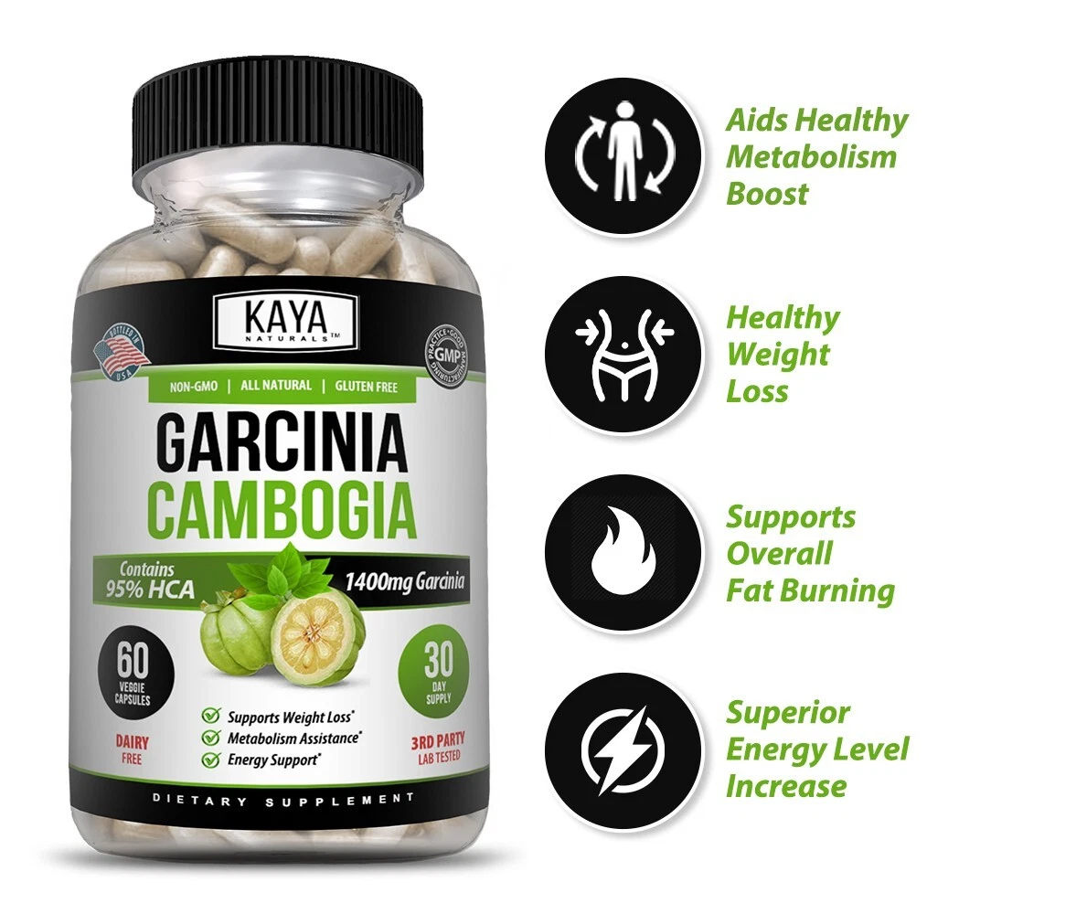 Image of Garcinia Cambogia Supplement for Weight Loss Support – 3 Pack, 60 Capsules