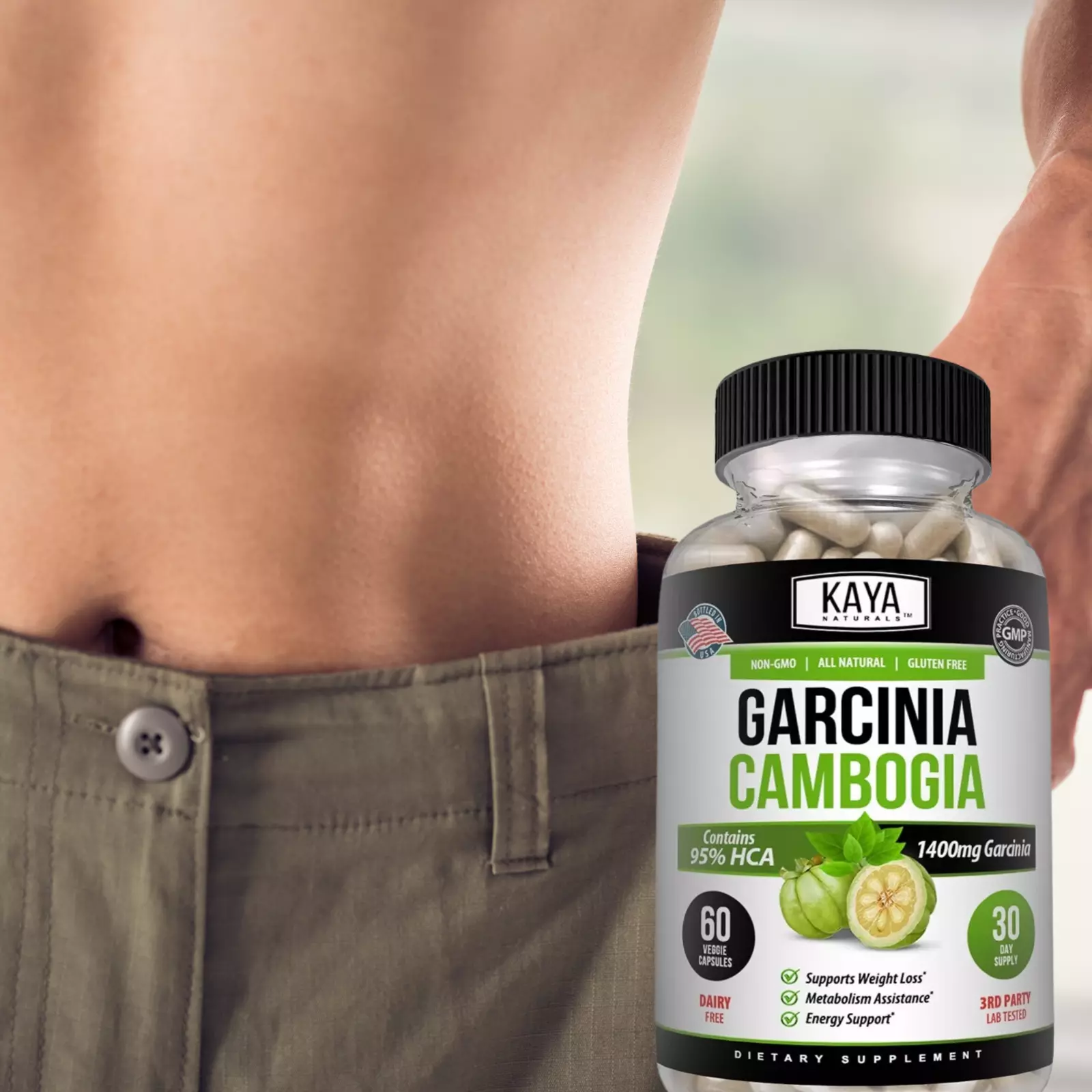 Image of Garcinia Cambogia Supplement for Weight Loss Support – 3 Pack, 60 Capsules