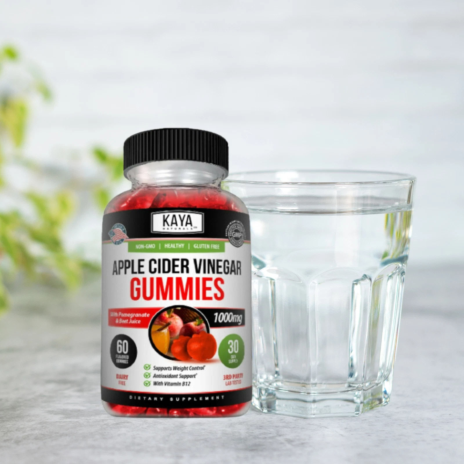 Image of Apple Cider Vinegar Gummies for Weight Loss & Detox Support – 60ct, 1000mg