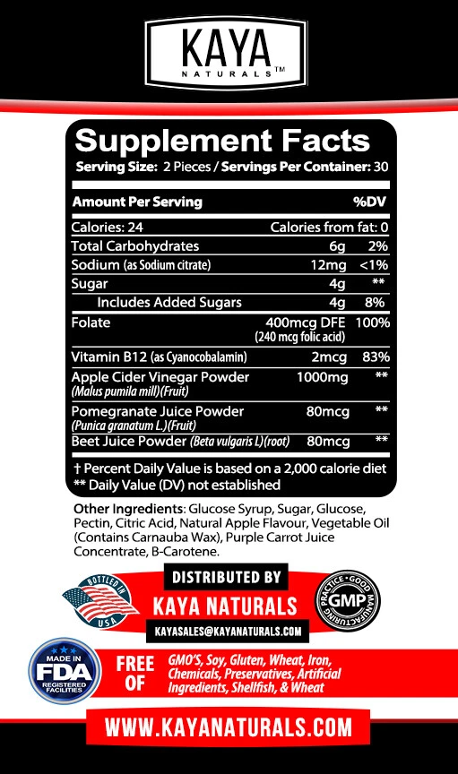 Image of Apple Cider Vinegar Gummies for Weight Loss & Detox Support – 60ct, 1000mg