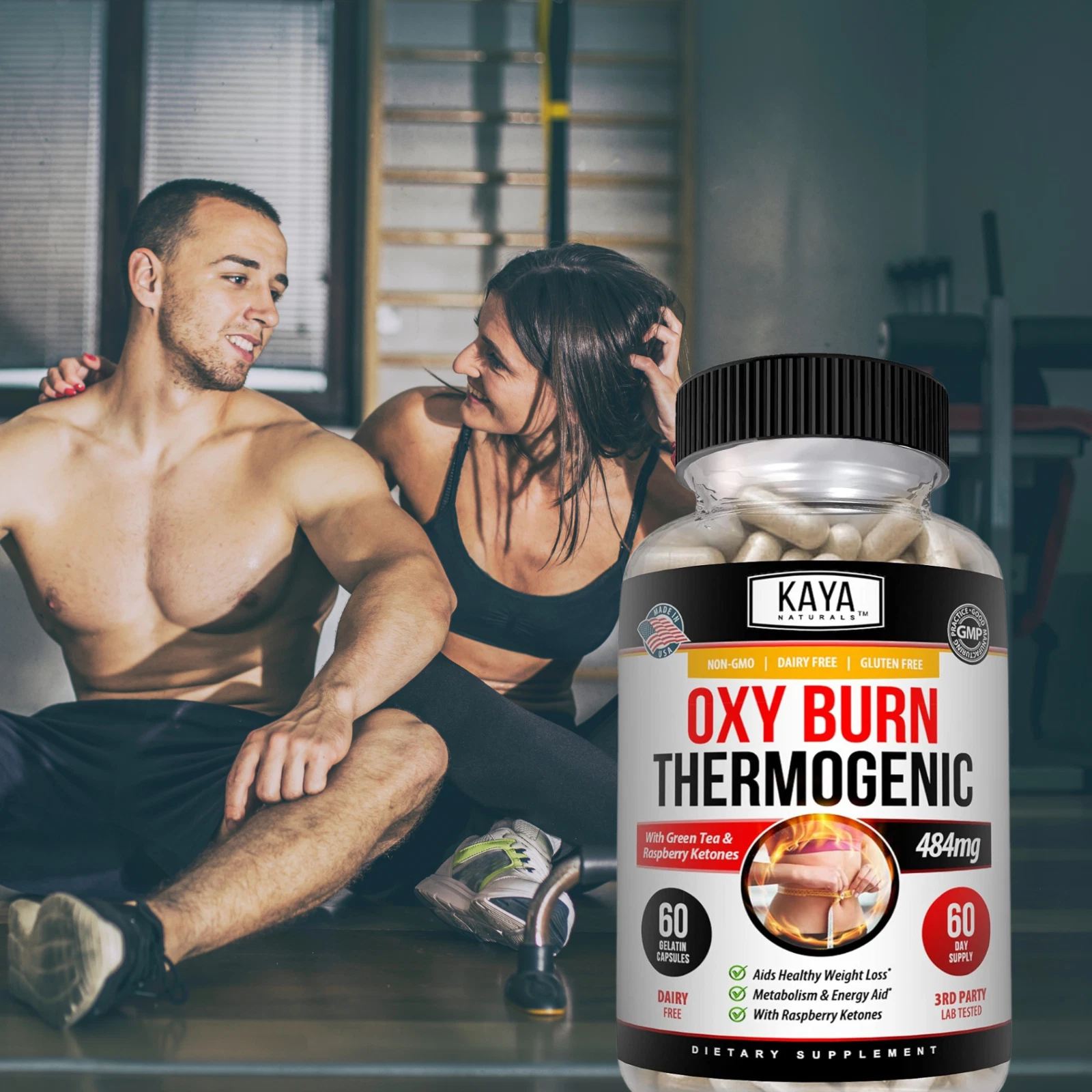 Image of Thermogenic Fat Burner for Weight Loss & Appetite Control – OXY Burn 471mg