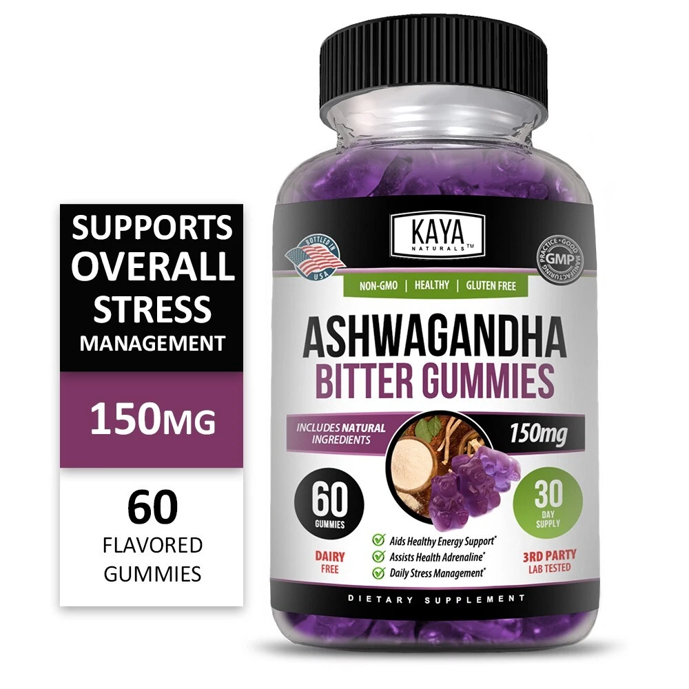 Image of Ashwagandha Gummies for Stress & Calm Support – 60ct, Natural Flavor