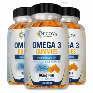 (3 Pack) Omega-3 Fish Oil Gummies for Joint & Heart Support – 100 MG+, 60ct